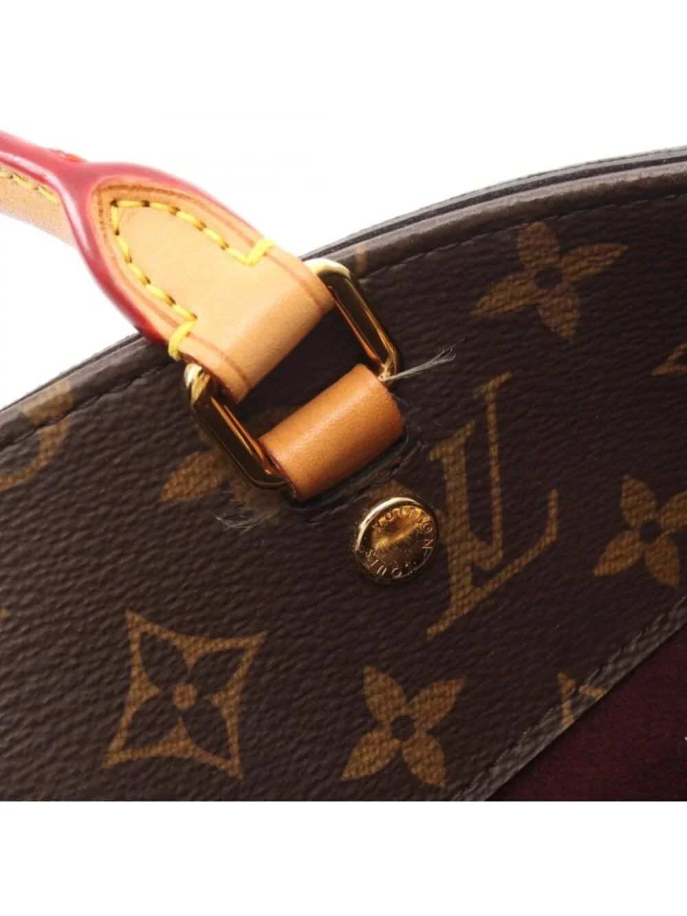 Louis Vuitton Montaigne MM 2-Way Canvas Leather Handbag